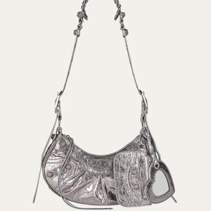 Balenciaga Le Cagole XS Metallic Stud Hobo Shoulder Bag